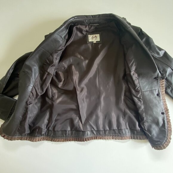 Scully Leather Dark Brown Western Style Blazer Jacket L - Picture 6 of 14